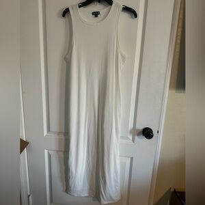 2/$30 NWOT Justify White Ribbed Tank Style Maxi Dress      Size XL